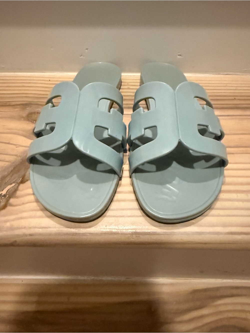 Sam Edelman Womens Bay Jelly Blue Open Toe Slip-On Slide Sandals Size 7 - Picture 4 of 6